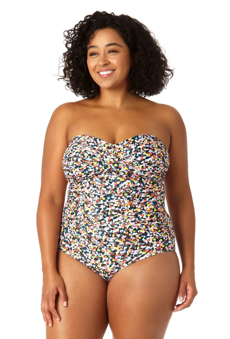 Anne Cole Plus - Women's Twist Front Shirred One Piece Swimsuit sold by Anne Cole product image thumbnail 3
