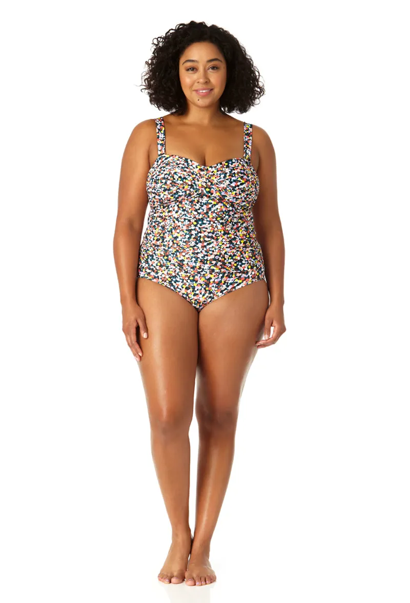 Anne Cole Plus - Women's Twist Front Shirred One Piece Swimsuit sold by Anne Cole product image thumbnail 5