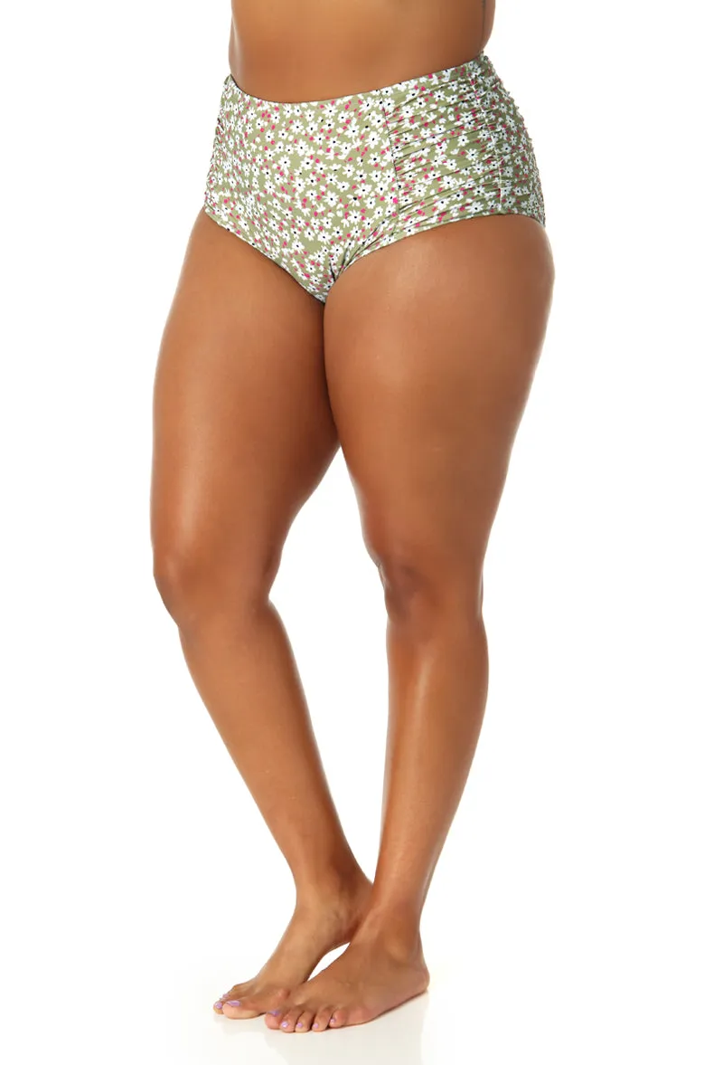 Anne Cole Plus - Women's Shirred High Waist Tummy Control Bikini Bottom sold by Anne Cole product image thumbnail 3