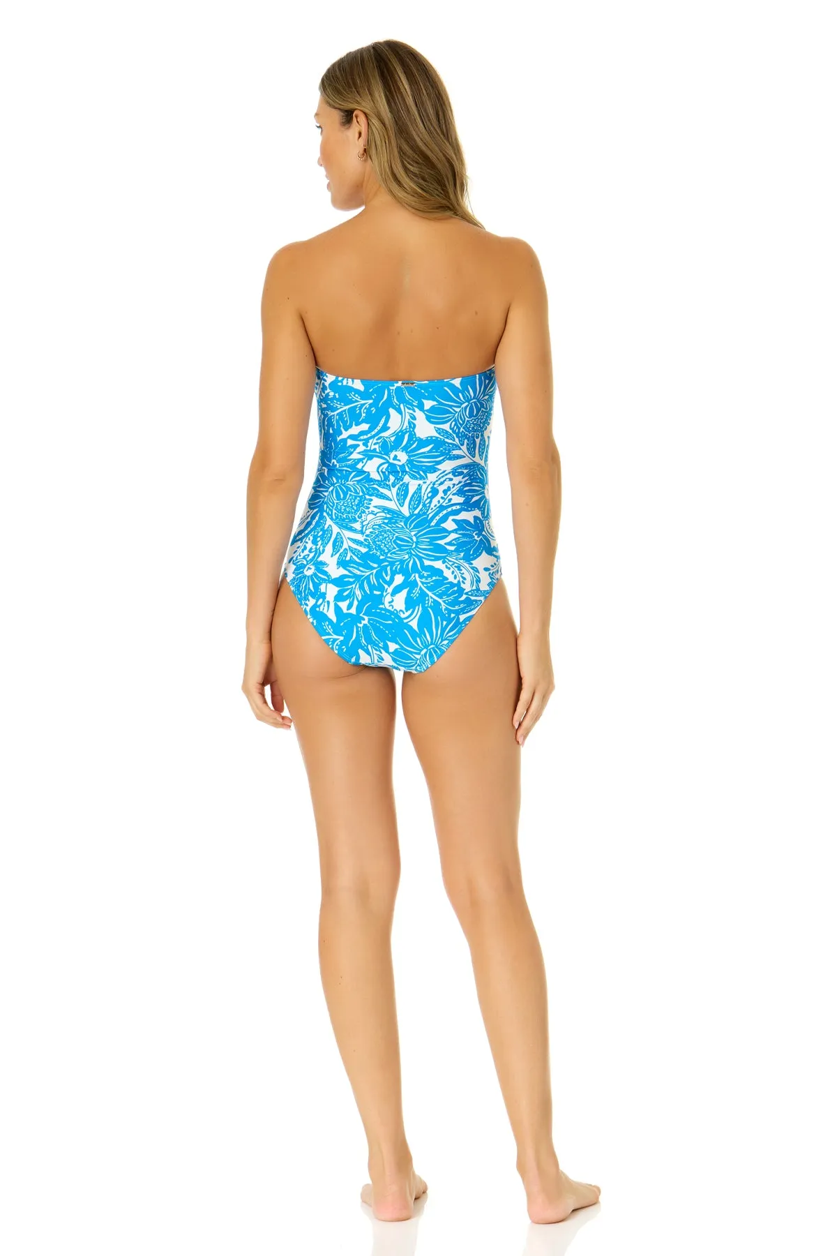 Women's Midnight Floral Twist Front Shirred One Piece Swimsuit sold by Anne Cole product image thumbnail 5