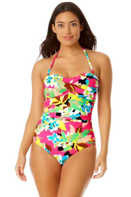 Anne Cole - Women's Twist Front Shirred One Piece Swimsuit sold by Anne Cole