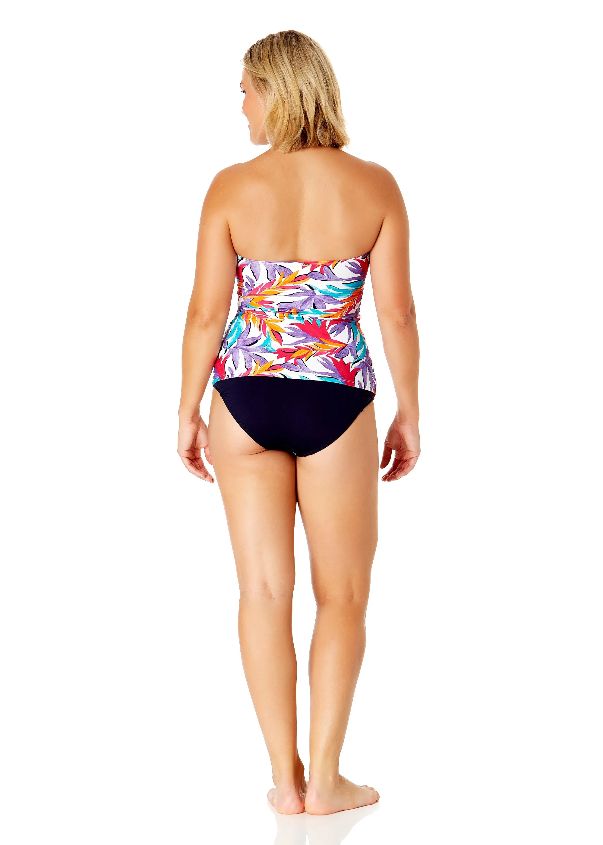 Women's Dance Floor Palm Twist Front Bandeaukini Swim Top sold by Anne Cole product image thumbnail 5