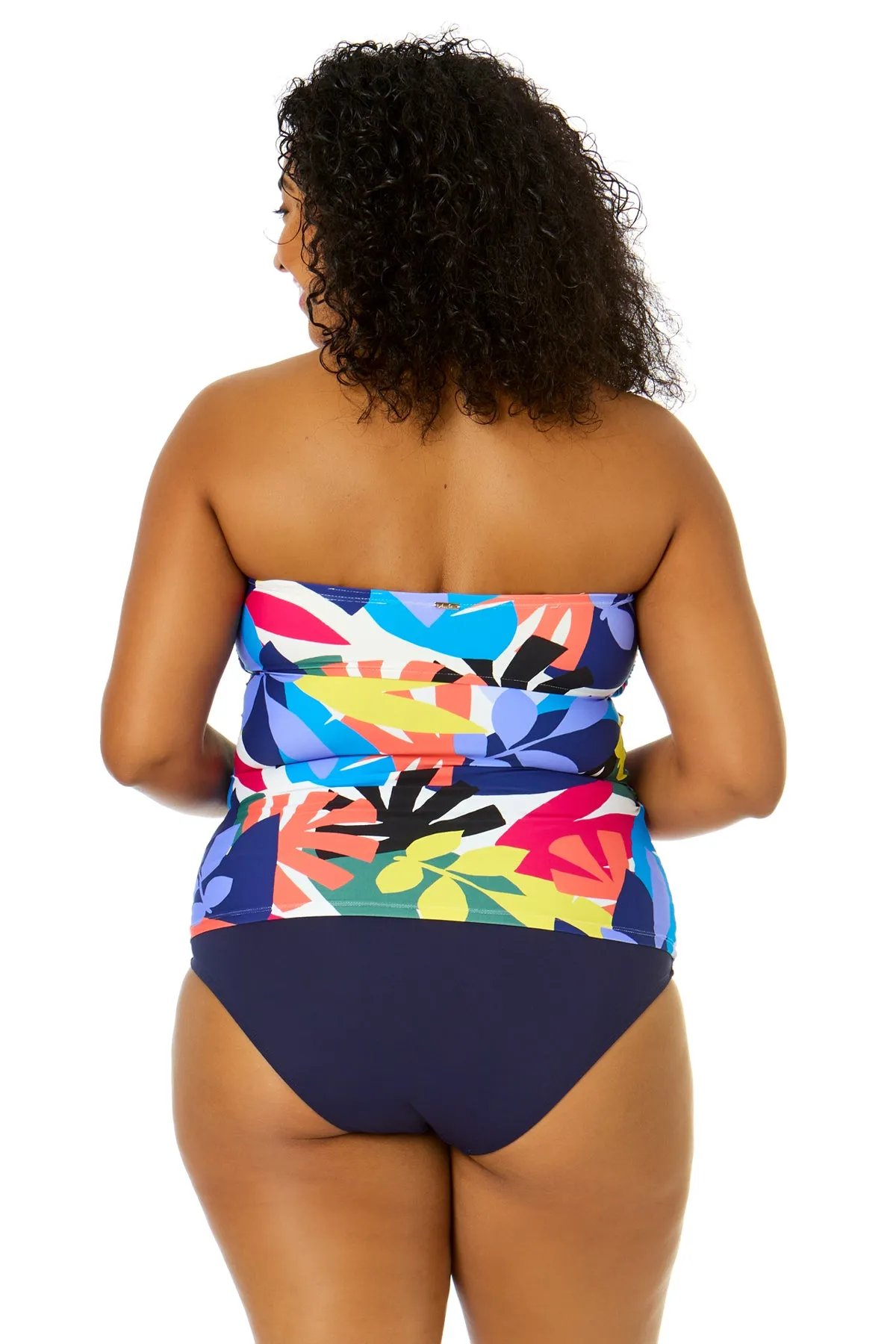 Women's Plus Size Tropic Stamp Twist Front Bandeaukini Swim Top sold by Anne Cole product image thumbnail 2