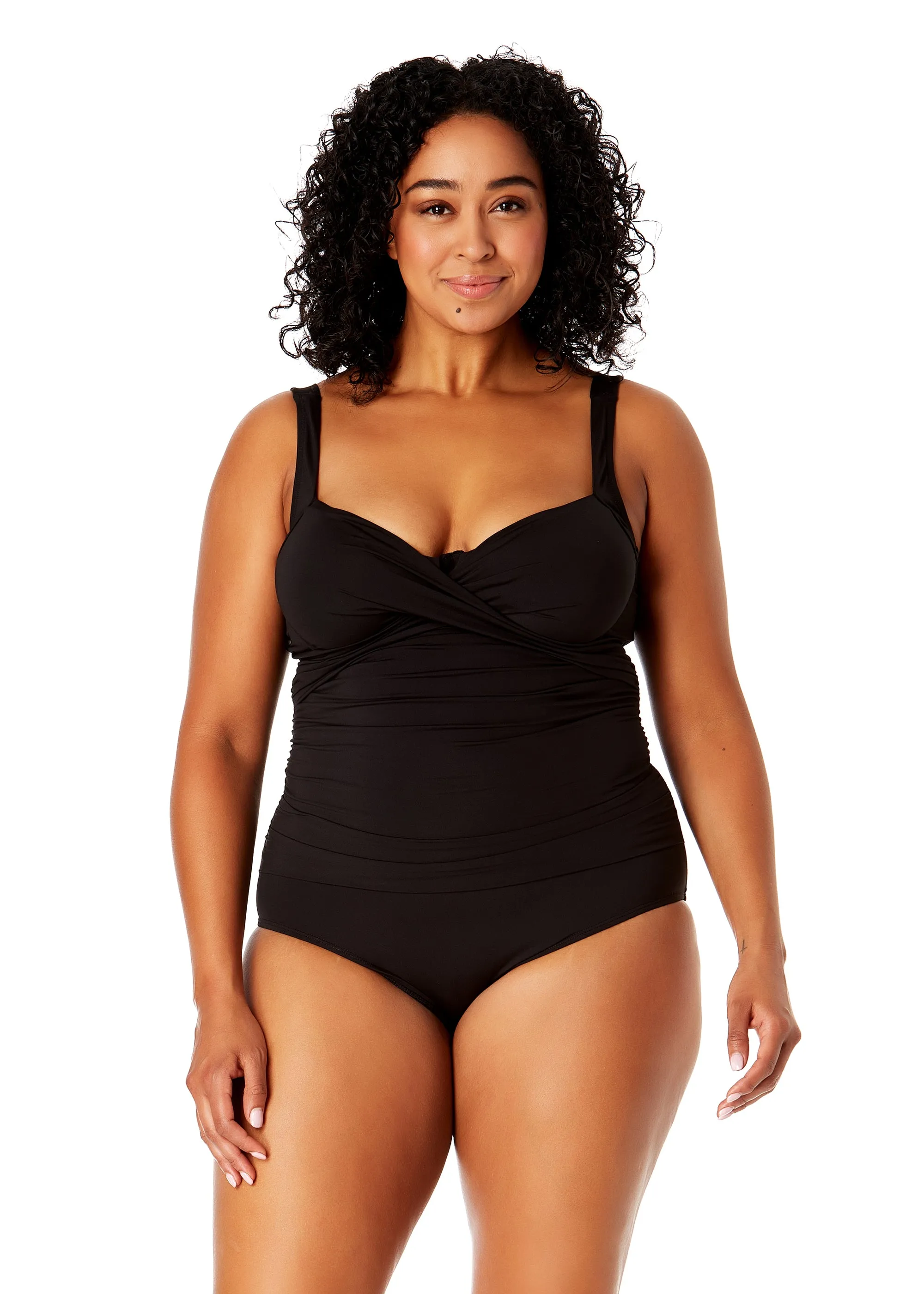 Women's Plus Size Live In Color Underwire Surplice One Piece Swimsuit sold by Anne Cole