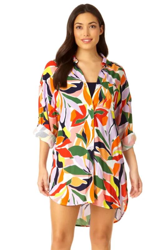 Anne Cole - Women's Button Down Shirt Swimsuit Cover Up sold by Anne Cole