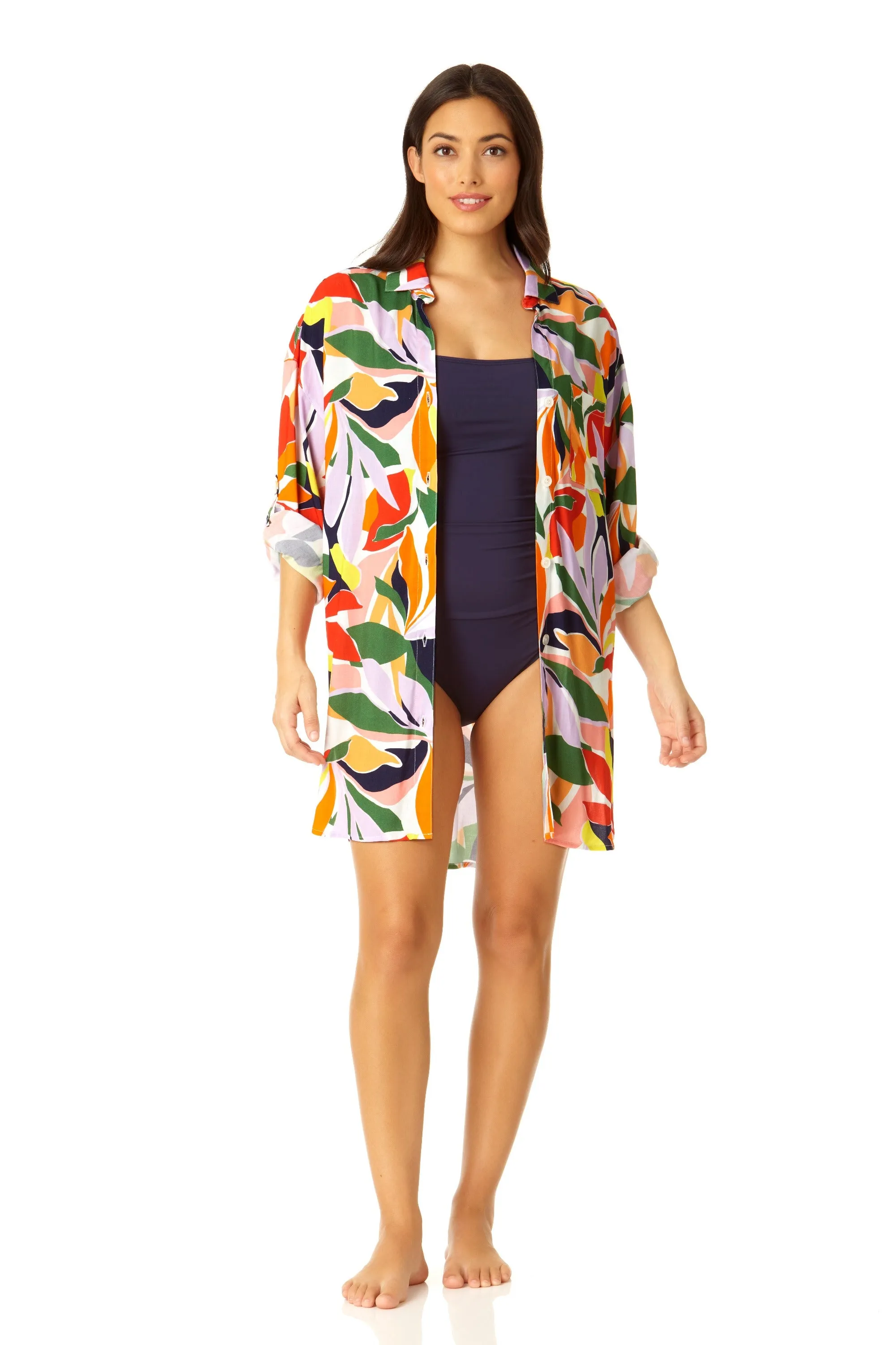 Anne Cole - Women's Button Down Shirt Swimsuit Cover Up sold by Anne Cole product image thumbnail 4