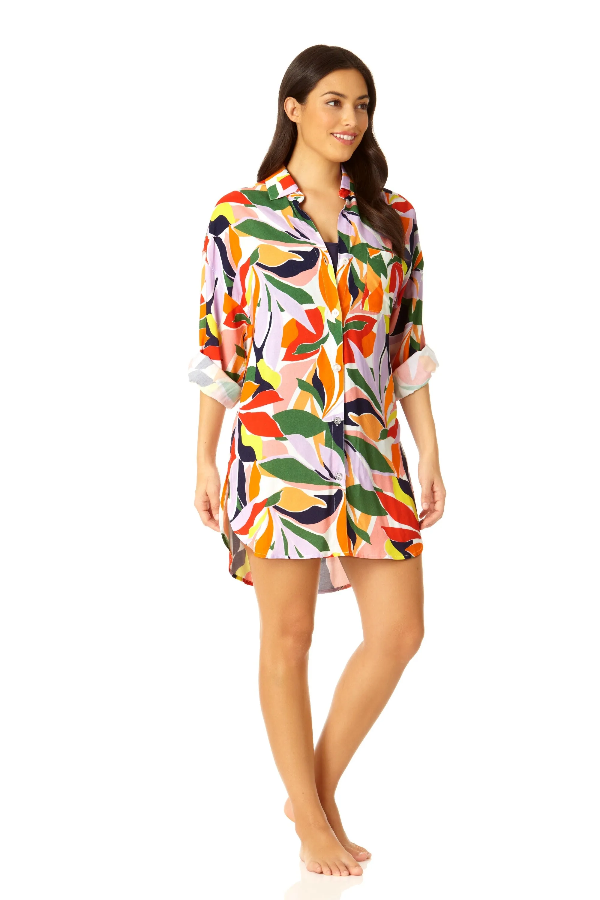 Anne Cole - Women's Button Down Shirt Swimsuit Cover Up sold by Anne Cole product image thumbnail 5