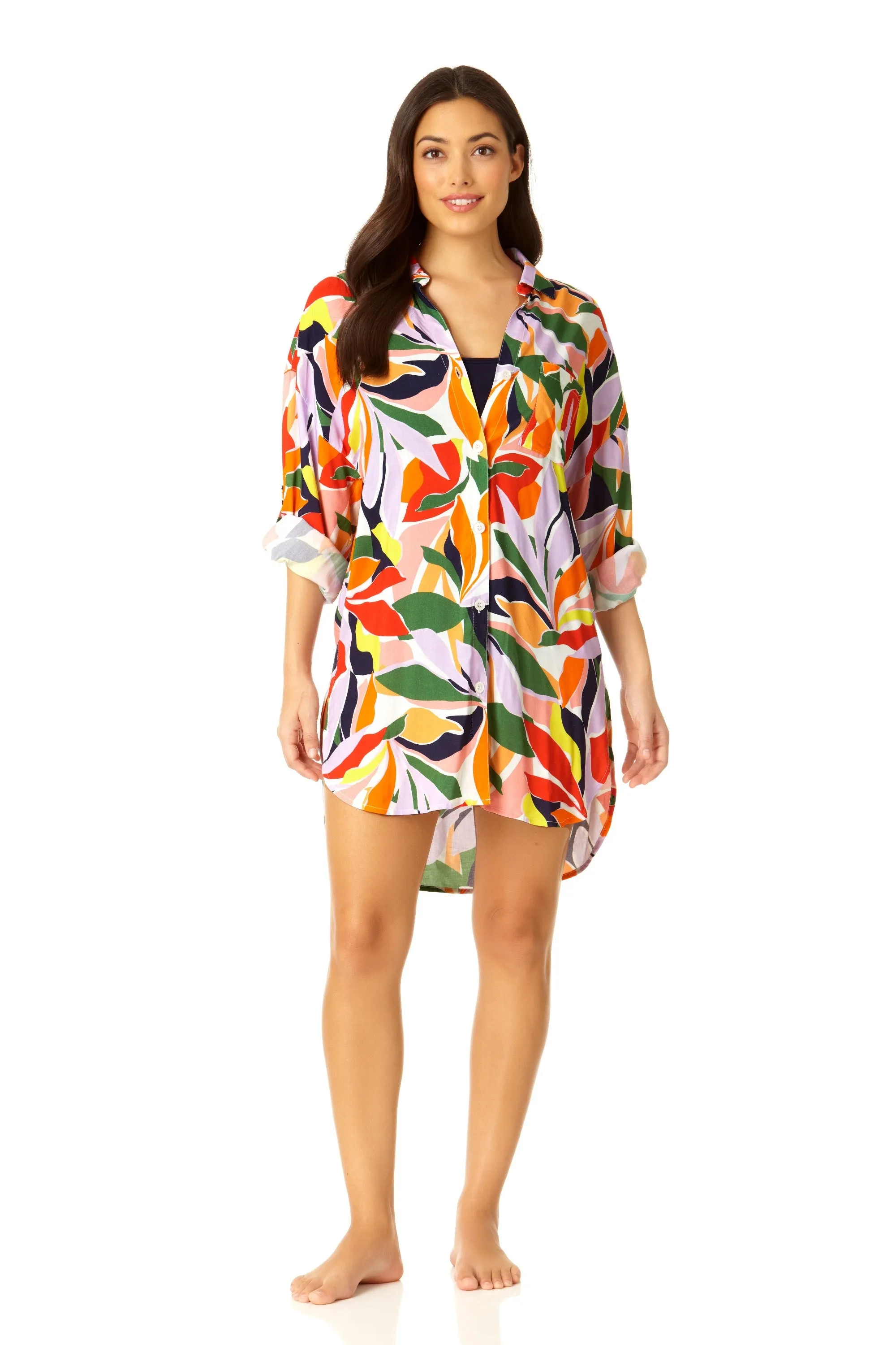 Anne Cole - Women's Button Down Shirt Swimsuit Cover Up sold by Anne Cole product image thumbnail 3