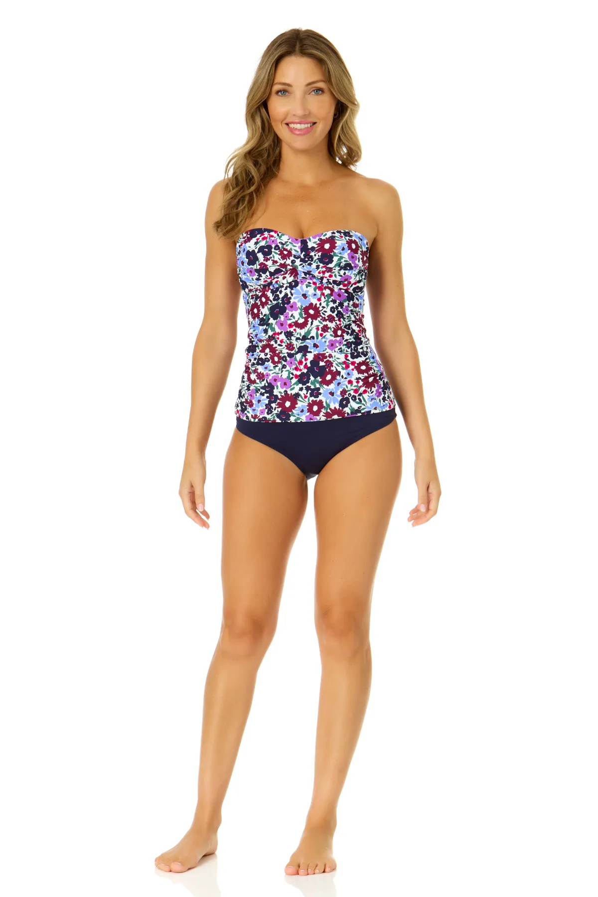 Women's Meadow Bouquet Twist Front Bandeaukini Swim Top sold by Anne Cole product image thumbnail 3