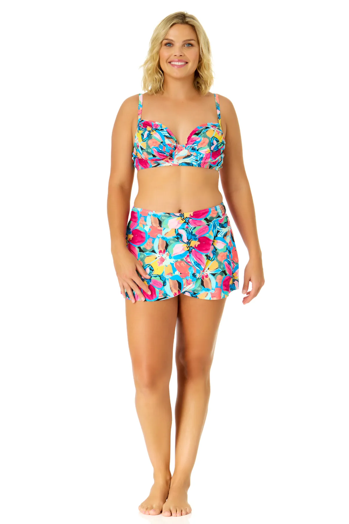 Women's Amalfi Floral Shirred Underwire Bikini Top sold by Anne Cole product image thumbnail 4