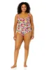 Women's Plus Size Sun Blossom Retro Twist Front Shirred One Piece Swimsuit sold by Anne Cole