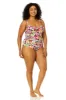 Women's Plus Size Sun Blossom Retro Twist Front Shirred One Piece Swimsuit sold by Anne Cole