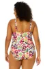 Women's Plus Size Sun Blossom Retro Twist Front Shirred One Piece Swimsuit sold by Anne Cole