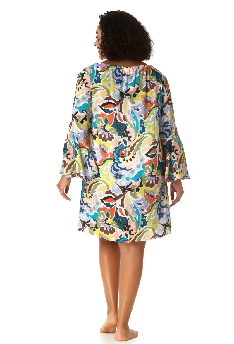 Anne Cole Plus - Women's Bell Sleeve Tunic Swimsuit Cover Up sold by Anne Cole product image thumbnail 4