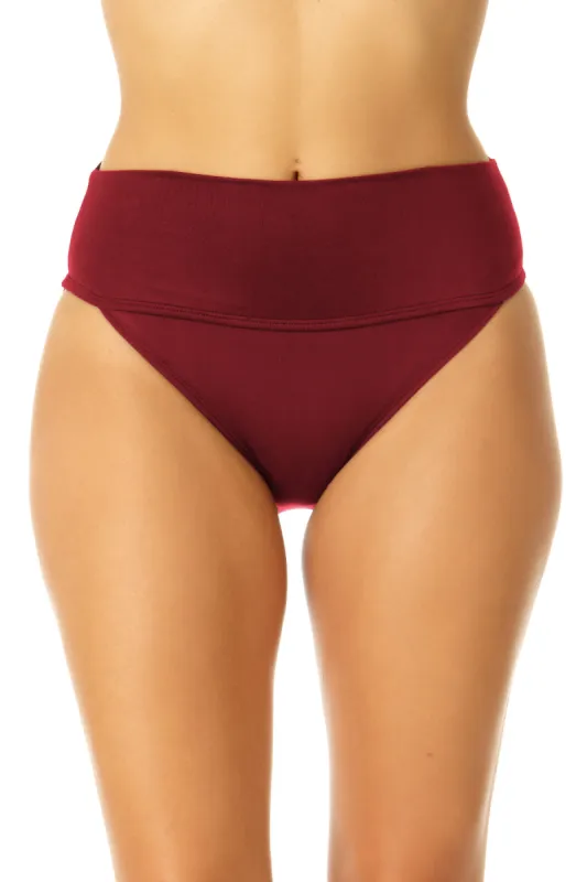 Women's Live In Color Soft Band High Waist Swim Bottom sold by Anne Cole
