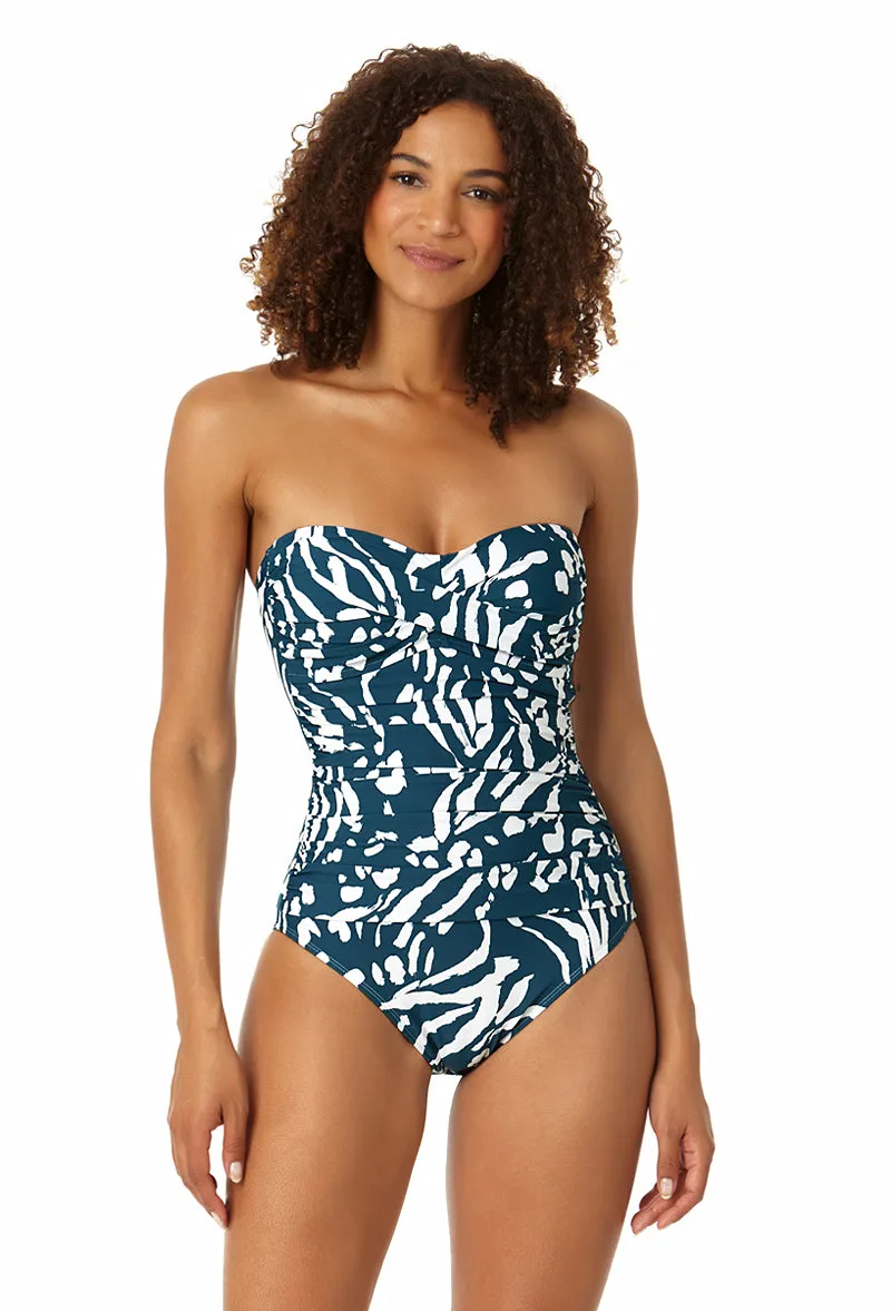 Anne Cole - Women's Twist Front Shirred One Piece Swimsuit sold by Anne Cole product image thumbnail 3