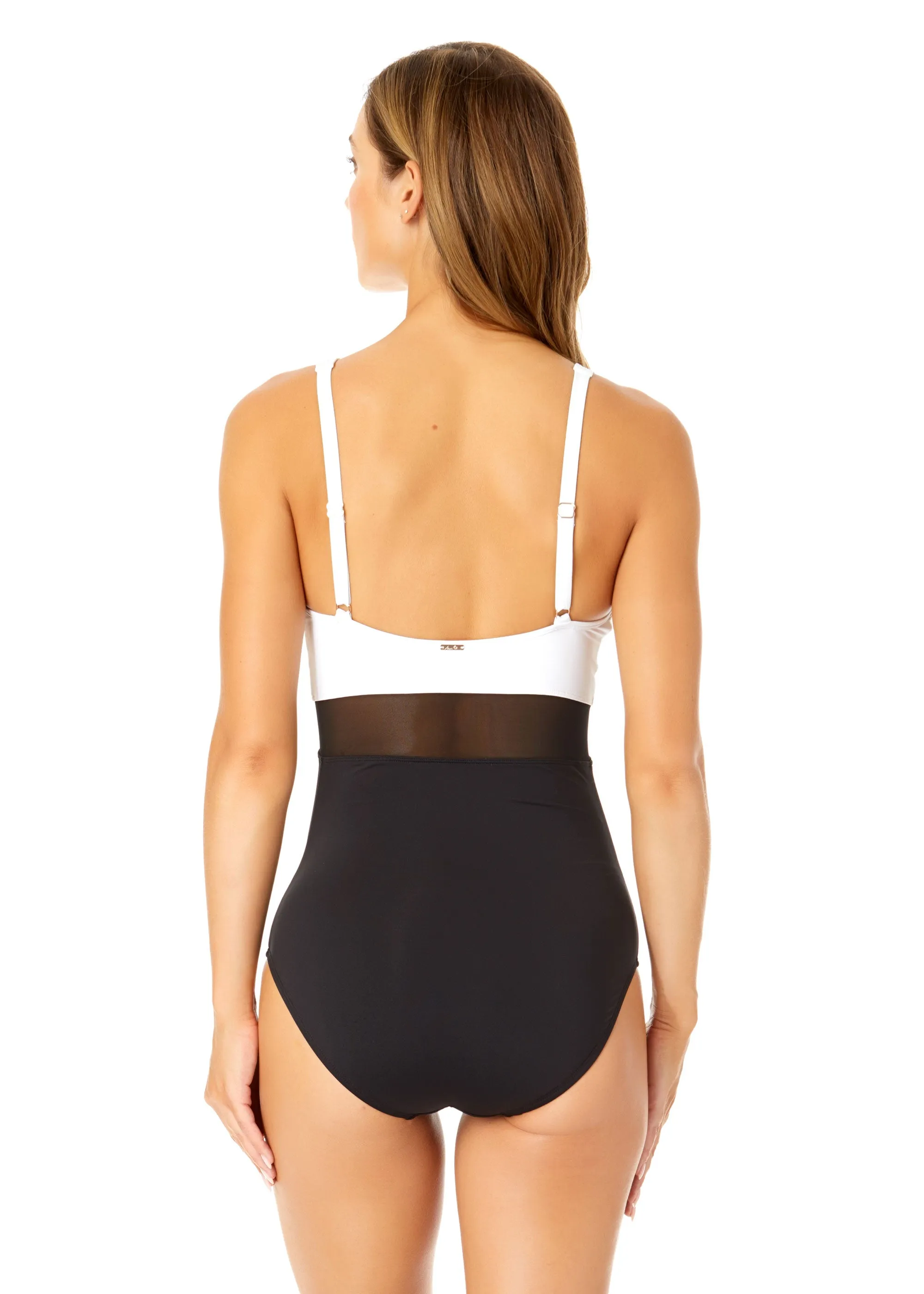 Women's Mesh Around U Ring Mesh Insert One Piece Swimsuit sold by Anne Cole product image thumbnail 2