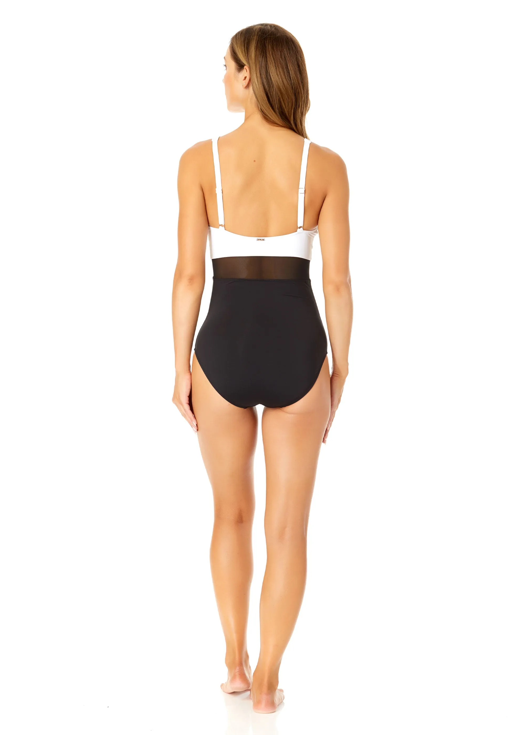 Women's Mesh Around U Ring Mesh Insert One Piece Swimsuit sold by Anne Cole product image thumbnail 5