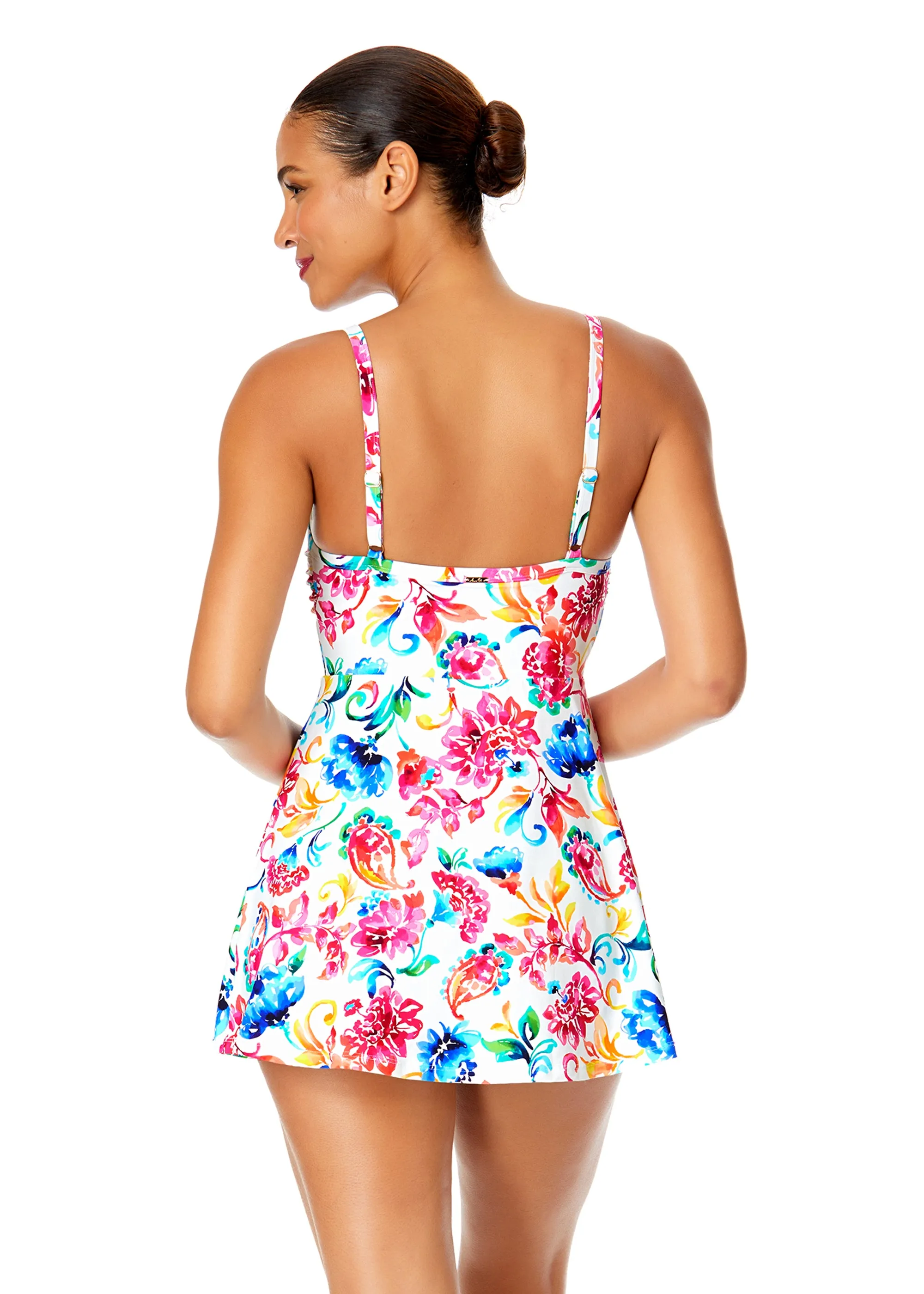 Women's Watercolor Paisley Classic Swim Dress sold by Anne Cole product image thumbnail 2