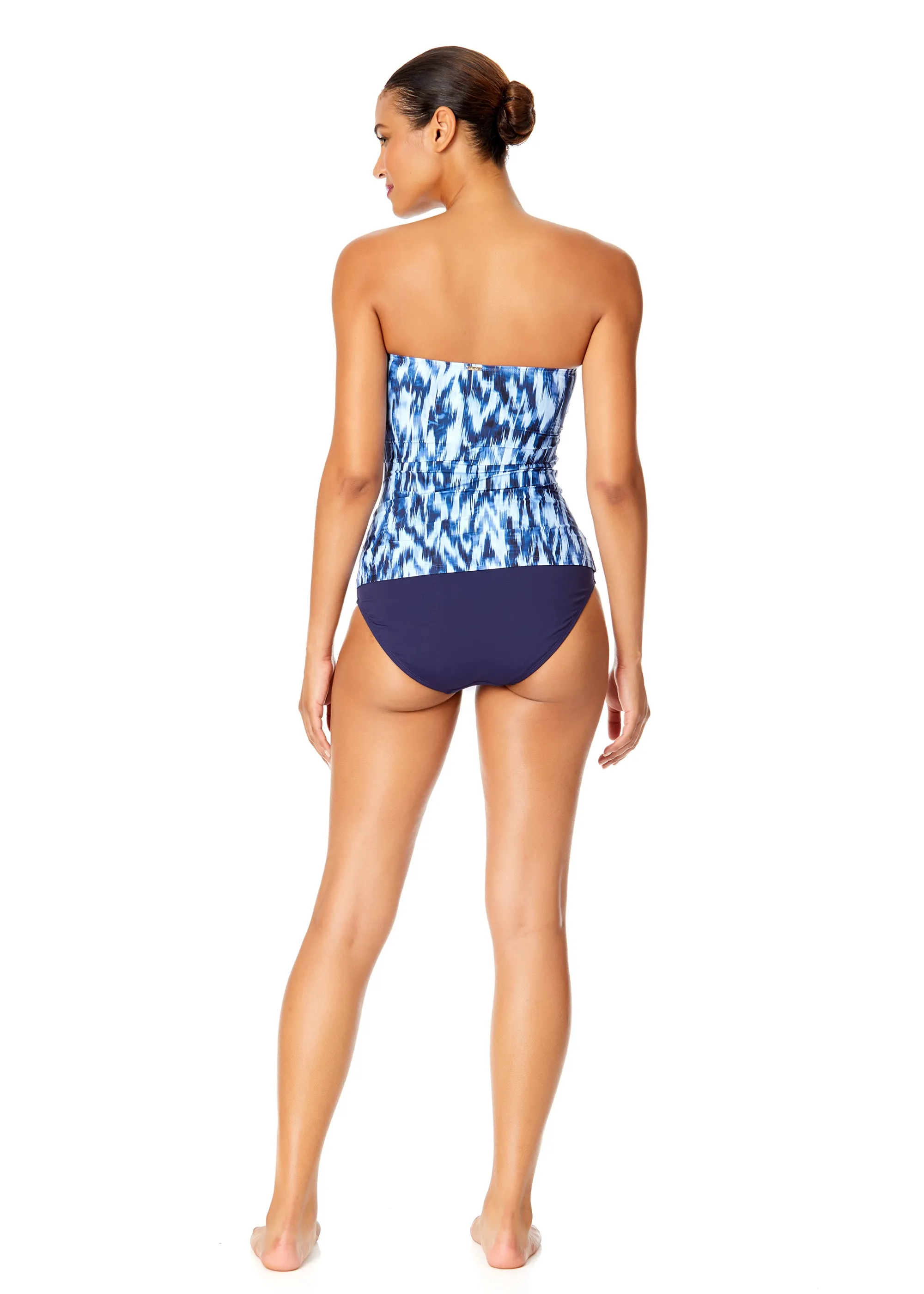 Women's Tie Dye Ikat Twist Front Bandeaukini Swim Top sold by Anne Cole product image thumbnail 4