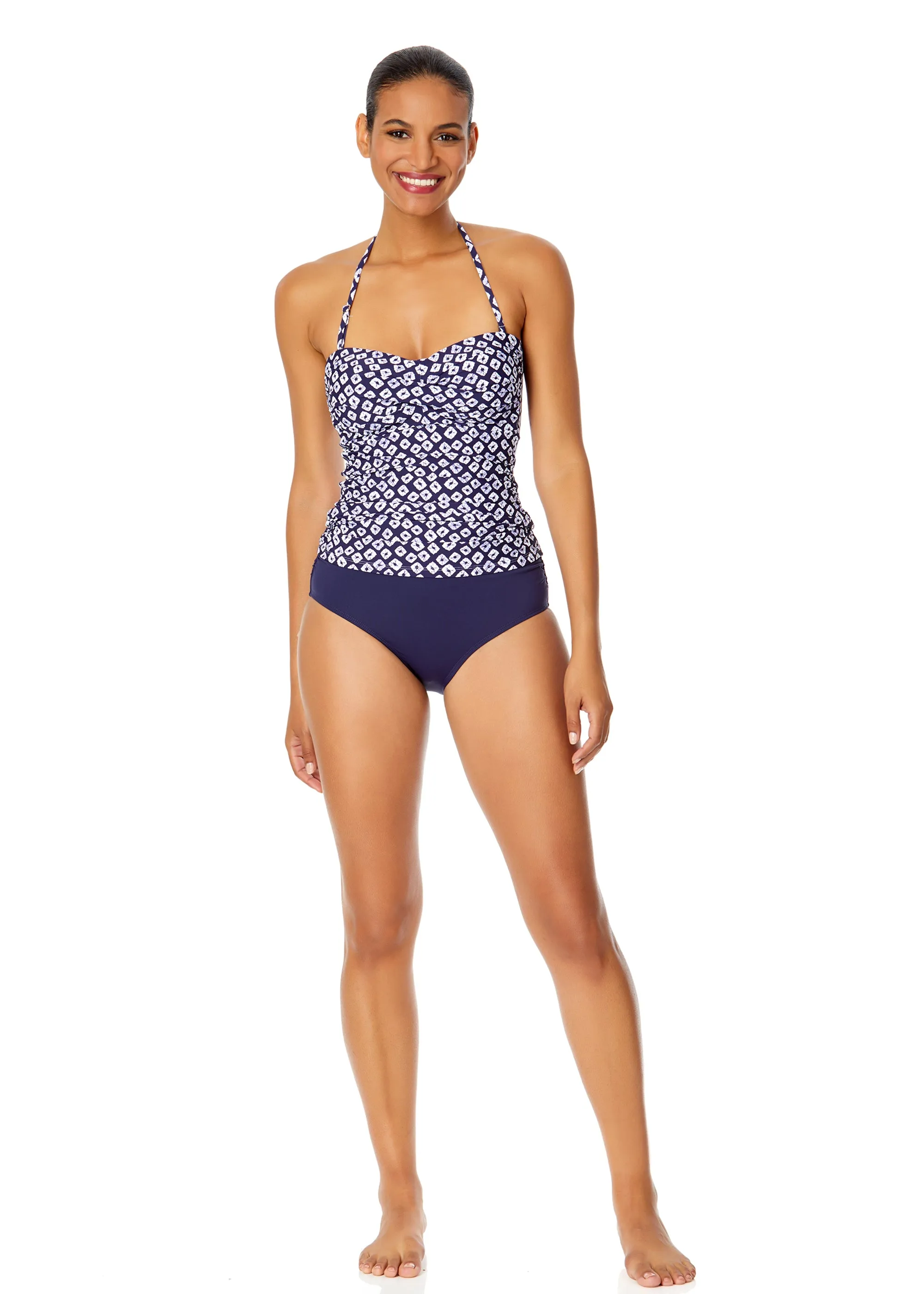 Women's Shibori Geo Twist Front Bandeaukini Swim Top sold by Anne Cole product image thumbnail 3