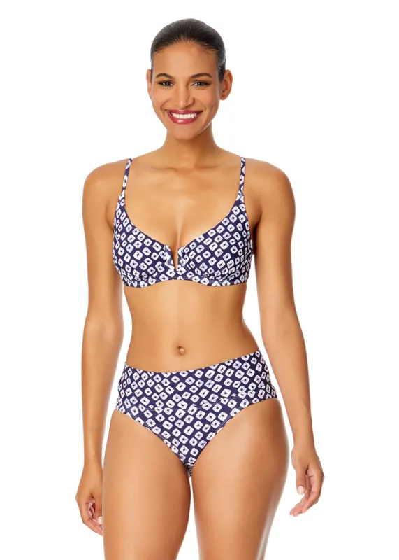 Women's Shibori Geo V Wire Underwire Bikini Swim Top sold by Anne Cole