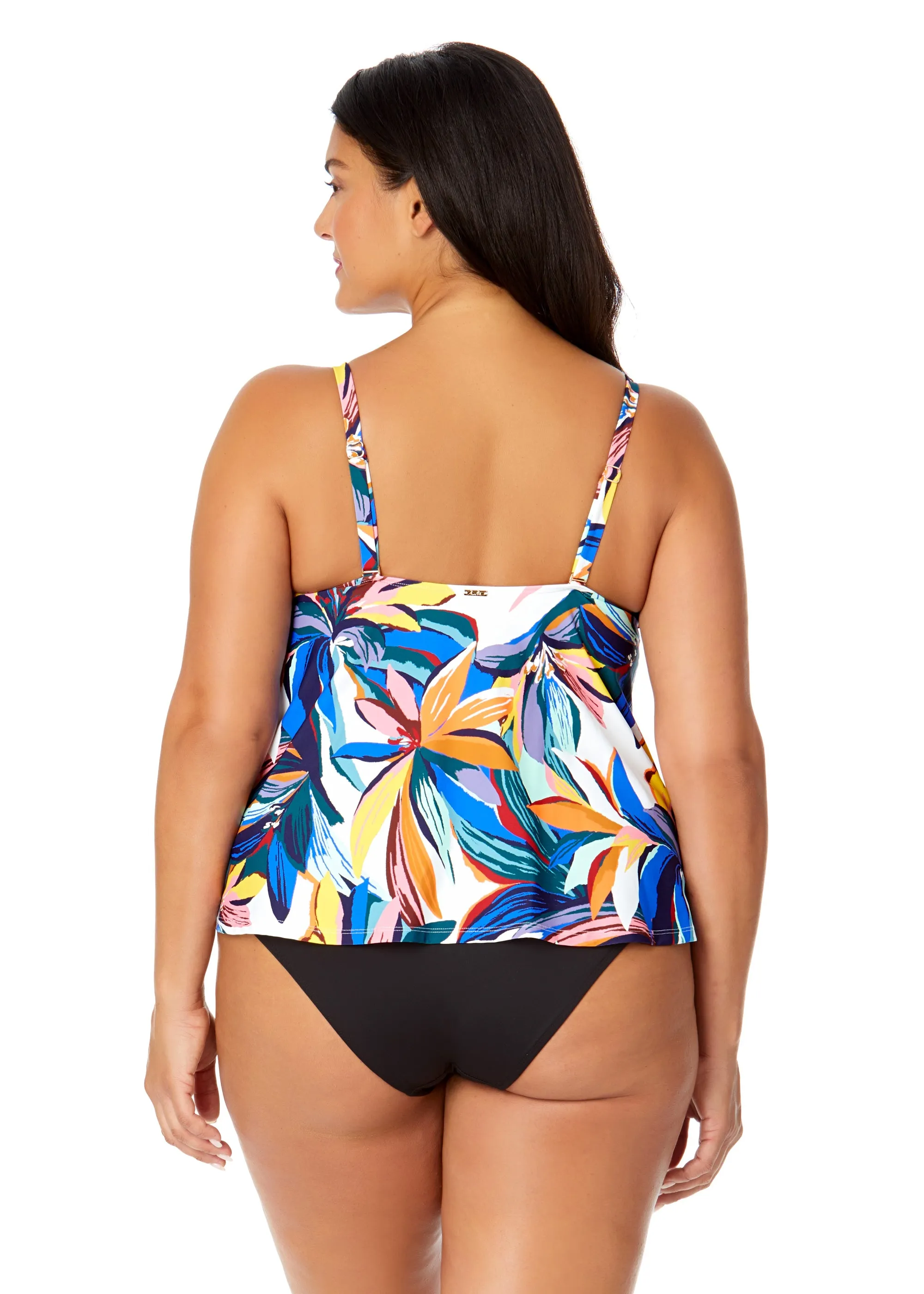 Women's Plus Riviera Floral Easy Triangle Tankini Swim Top sold by Anne Cole product image thumbnail 2