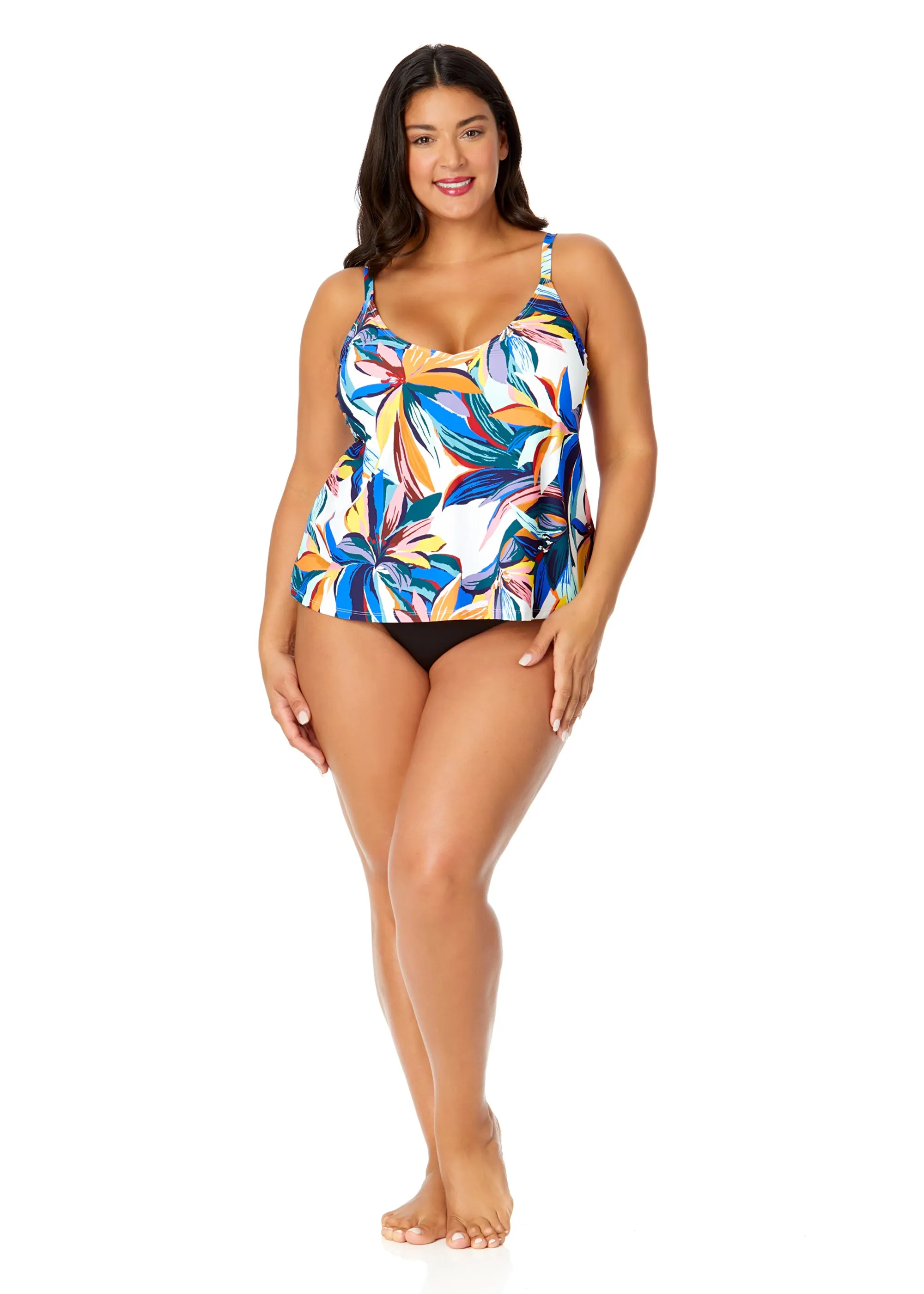 Women's Plus Riviera Floral Easy Triangle Tankini Swim Top sold by Anne Cole product image thumbnail 5