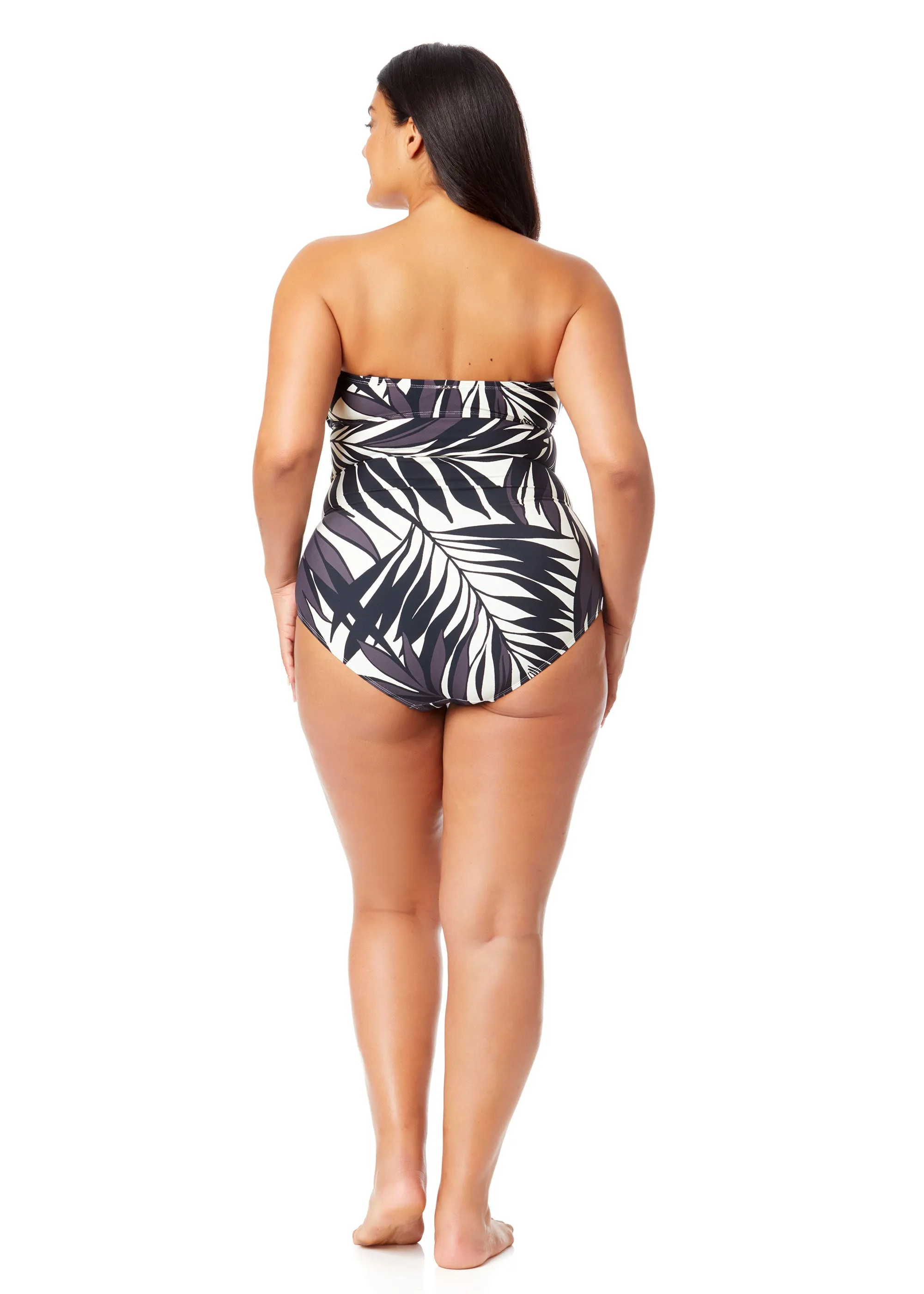 Women's Plus Palm Chic Twist Front Shirred One Piece Swimsuit sold by Anne Cole product image thumbnail 4