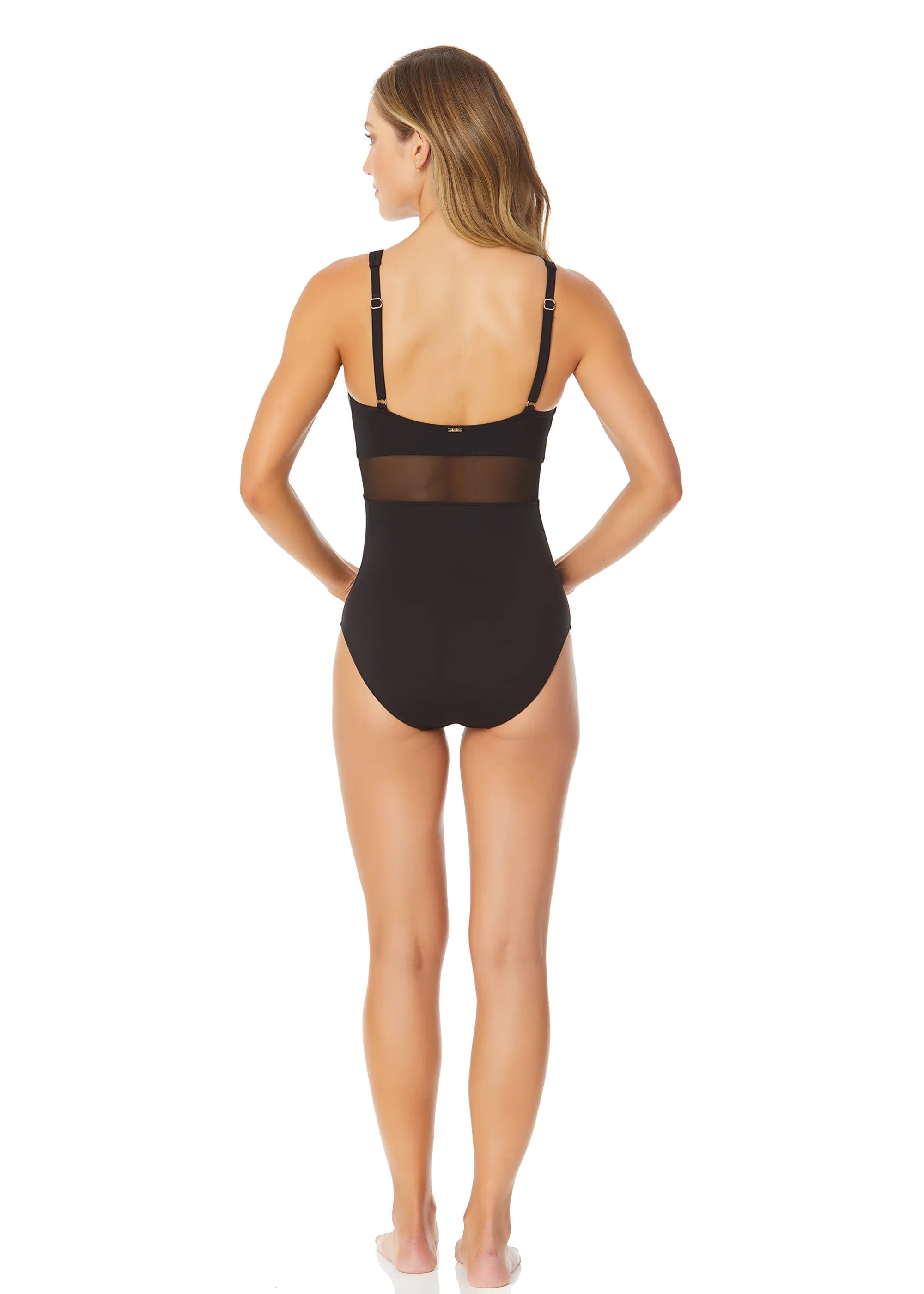 Women's Mesh Around U Ring Mesh Insert One Piece Swimsuit sold by Anne Cole product image thumbnail 5