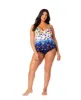 Women's Plus Gradient Floral Easy Triangle Tankini Swim Top sold by Anne Cole