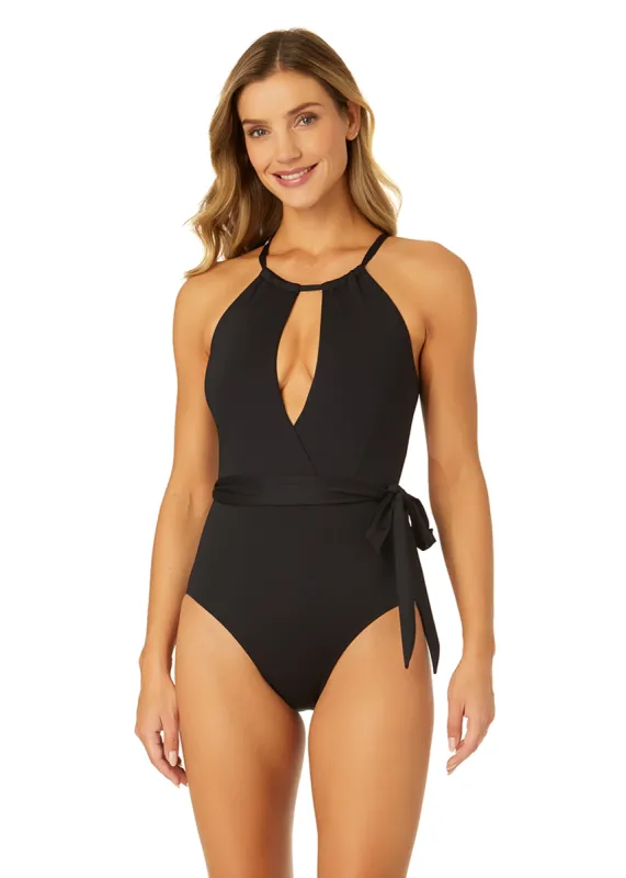 Women's Live In Color High Neck Plunge One Piece Swimsuit sold by Anne Cole