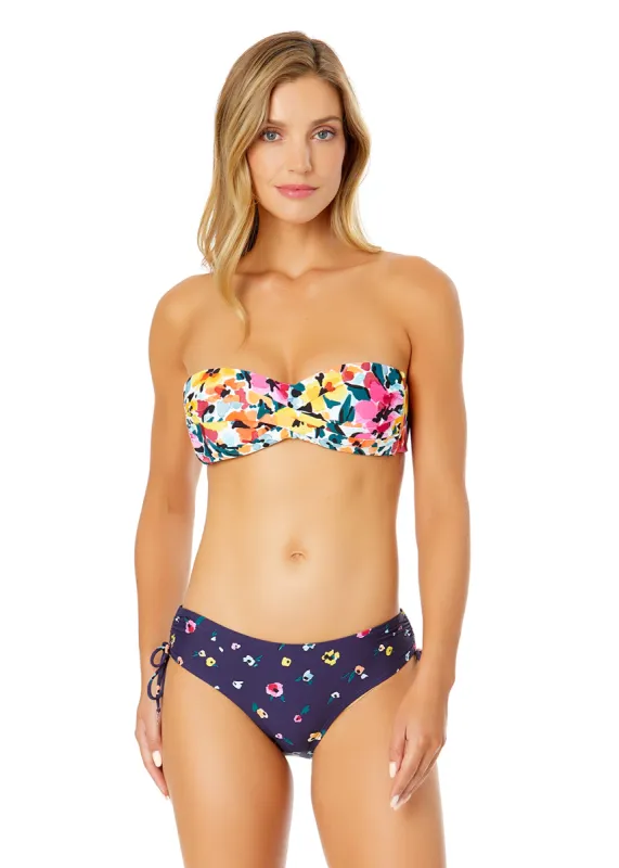 Women's Gradient Floral Twist Bandeau Bikini Swim Top sold by Anne Cole