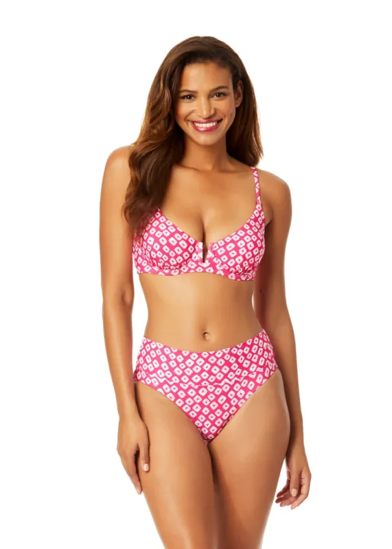 Women's Shibori Geo V Wire Underwire Bikini Swim Top sold by Anne Cole