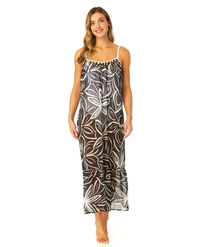 Women's Adjustable Maxi Dress with Seashell Trim Cover Up sold by Anne Cole