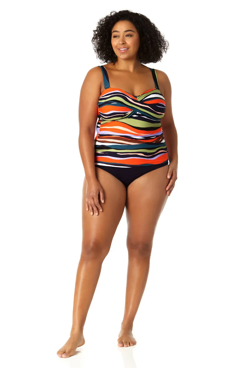 Anne Cole Plus - Women's Twist Front Bandeaukini Swim Top sold by Anne Cole product image thumbnail 3