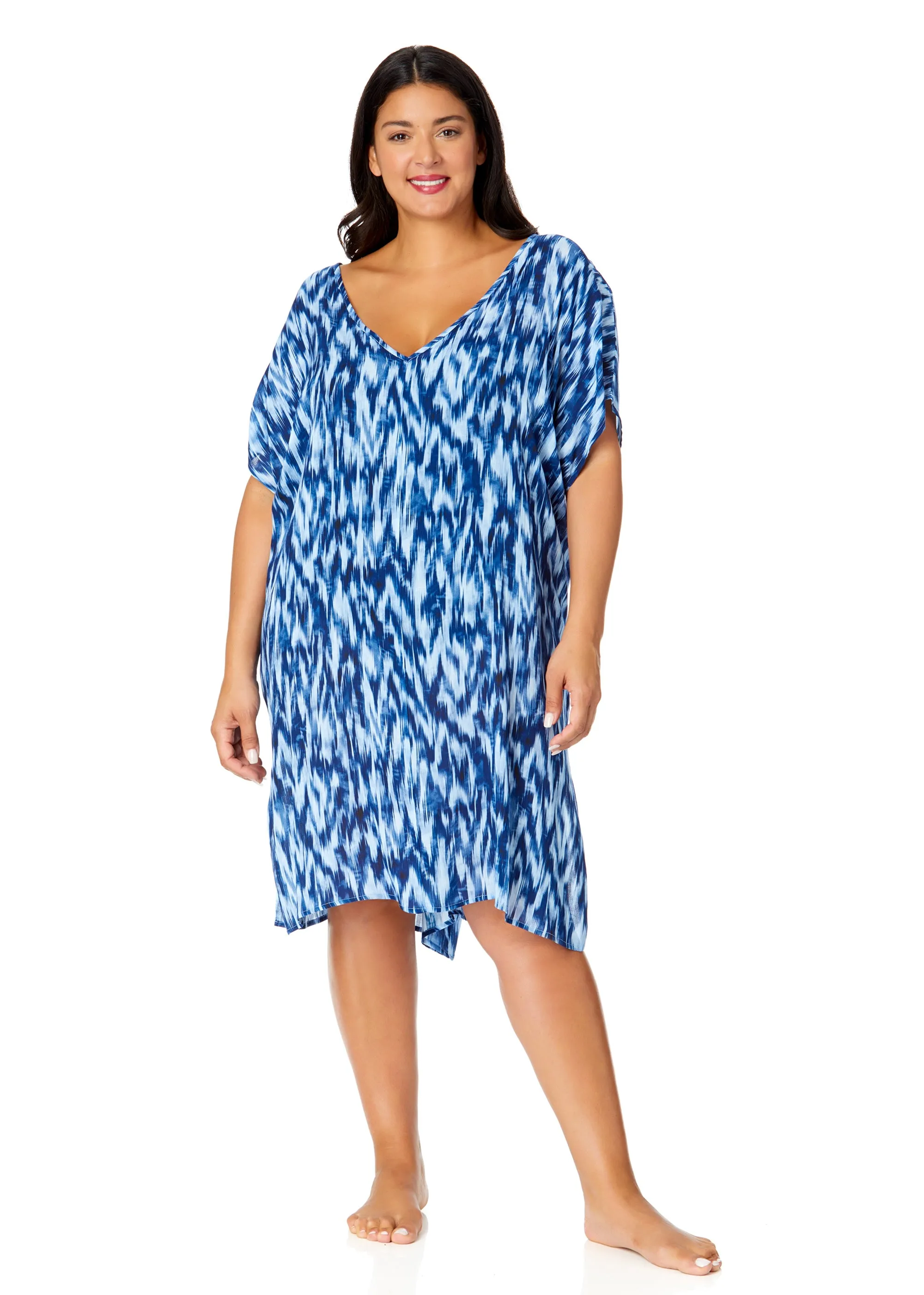 Women's Plus Tie Dye Ikat Easy Tunic Swimsuit Cover Up sold by Anne Cole product image thumbnail 4