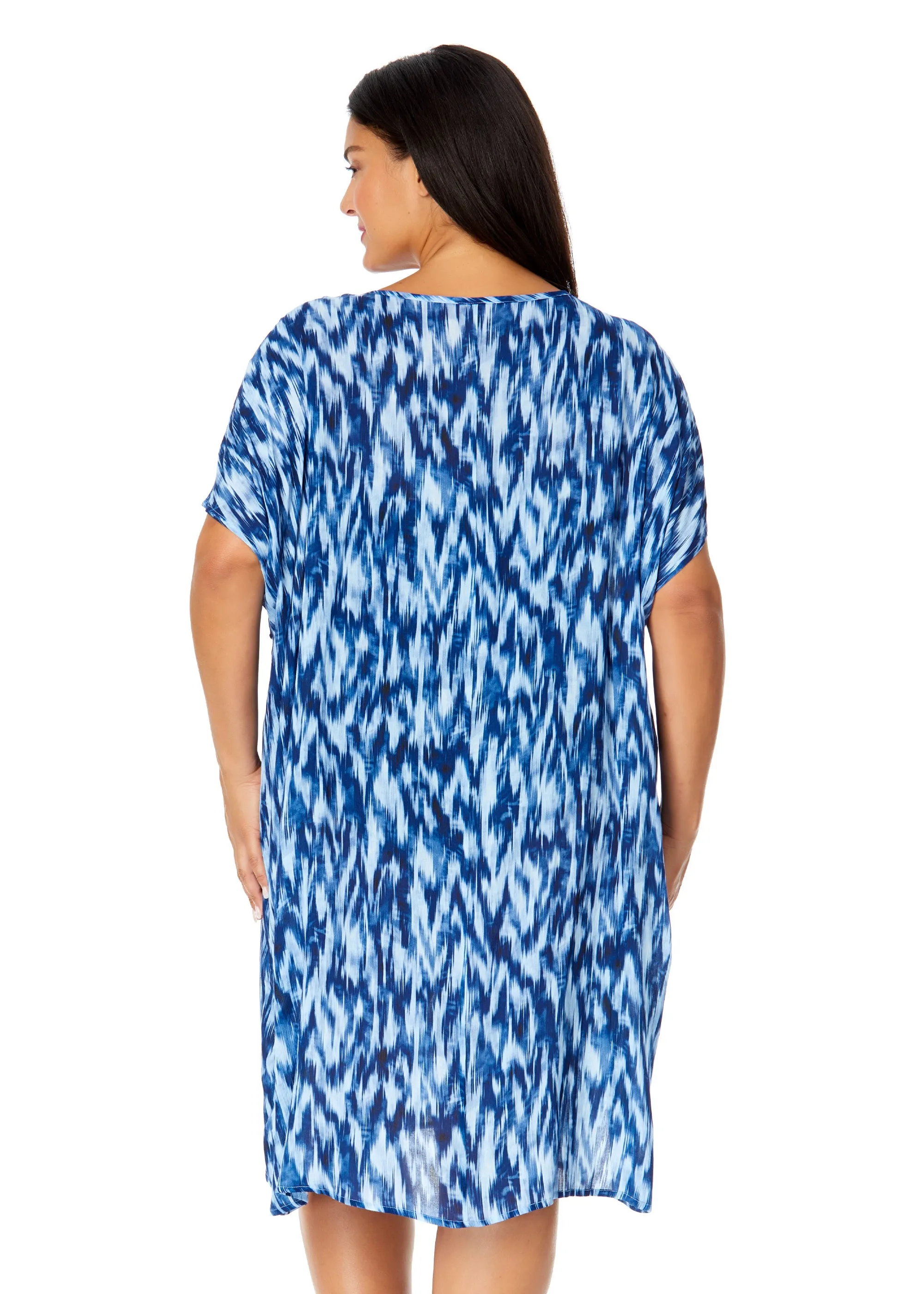 Women's Plus Tie Dye Ikat Easy Tunic Swimsuit Cover Up sold by Anne Cole product image thumbnail 2