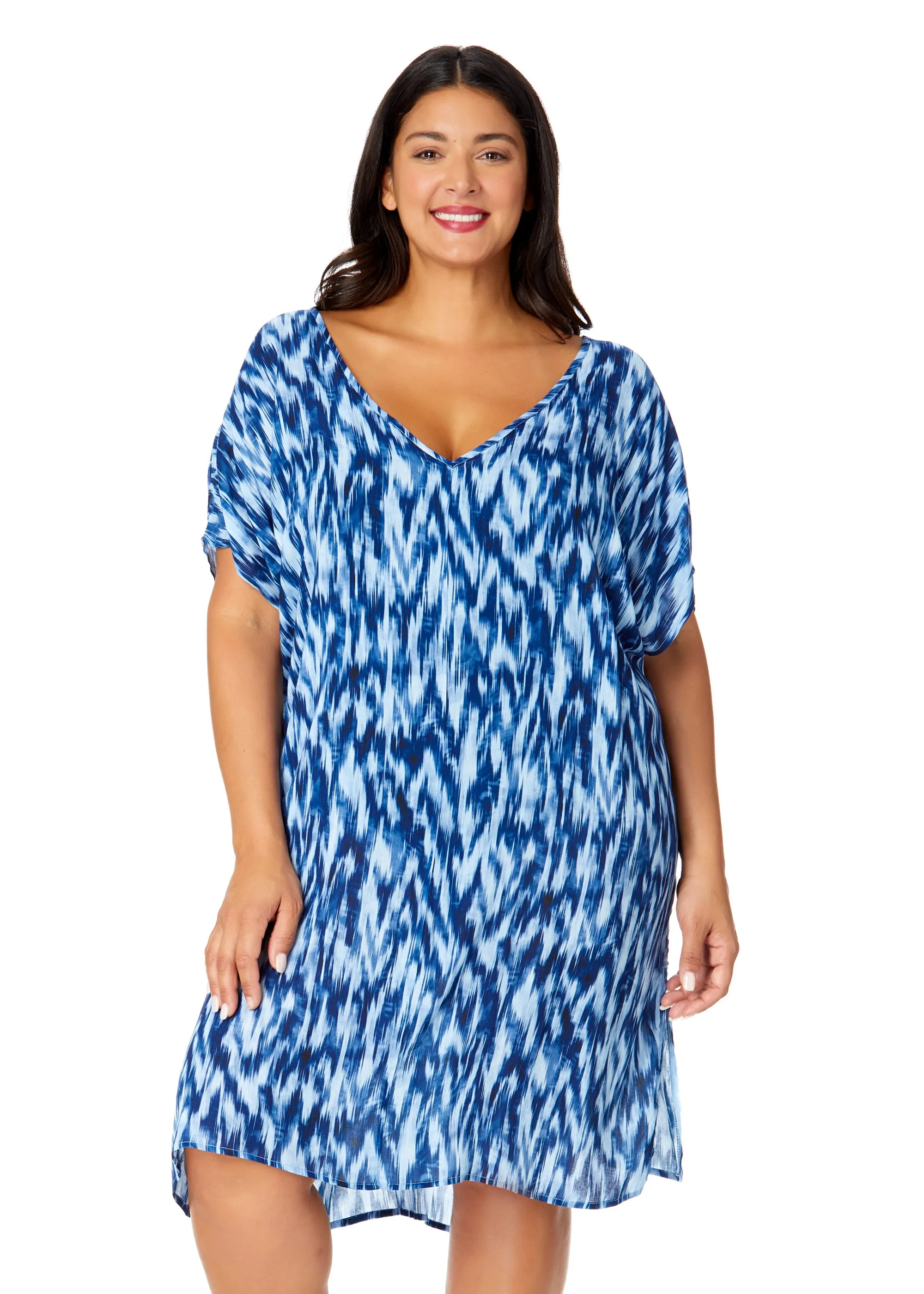 Women's Plus Tie Dye Ikat Easy Tunic Swimsuit Cover Up sold by Anne Cole