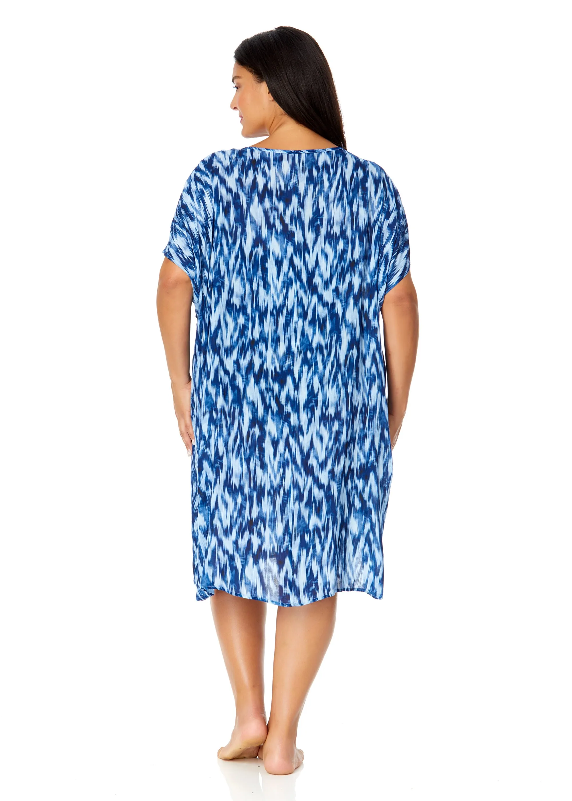 Women's Plus Tie Dye Ikat Easy Tunic Swimsuit Cover Up sold by Anne Cole product image thumbnail 5