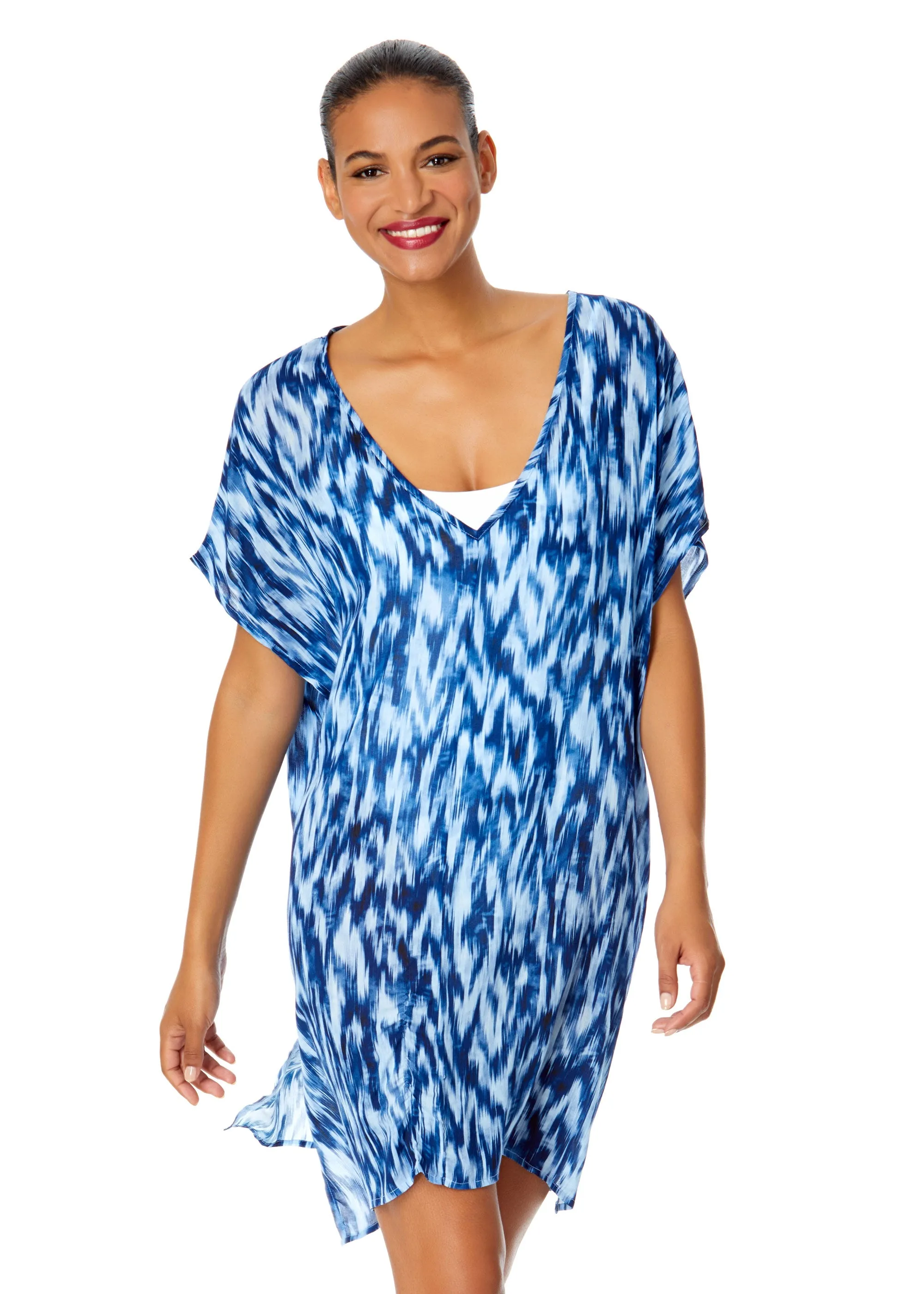 Women's Tie Dye Ikat Easy Tunic Swimsuit Cover Up sold by Anne Cole product image thumbnail 2