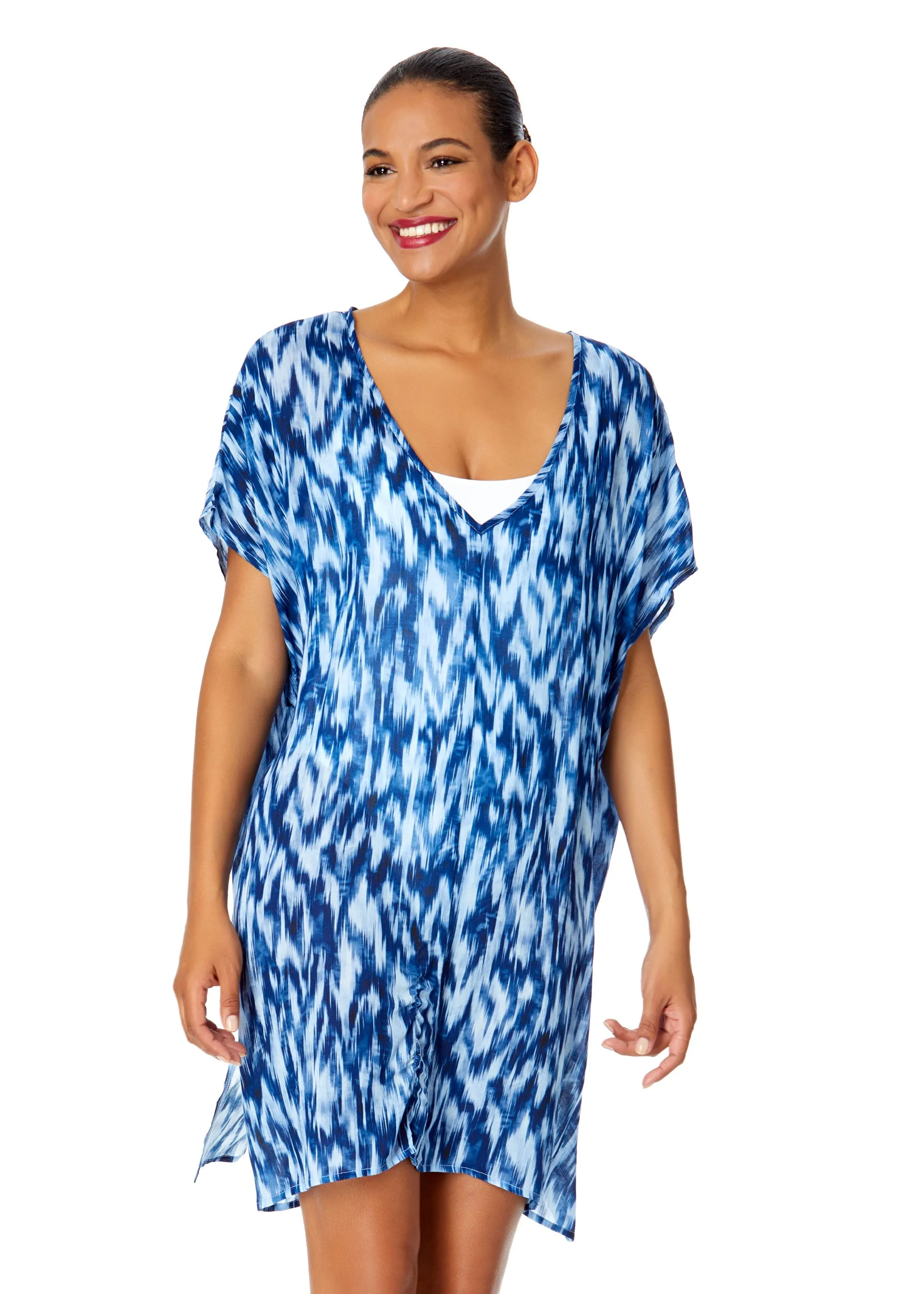 Women's Tie Dye Ikat Easy Tunic Swimsuit Cover Up sold by Anne Cole