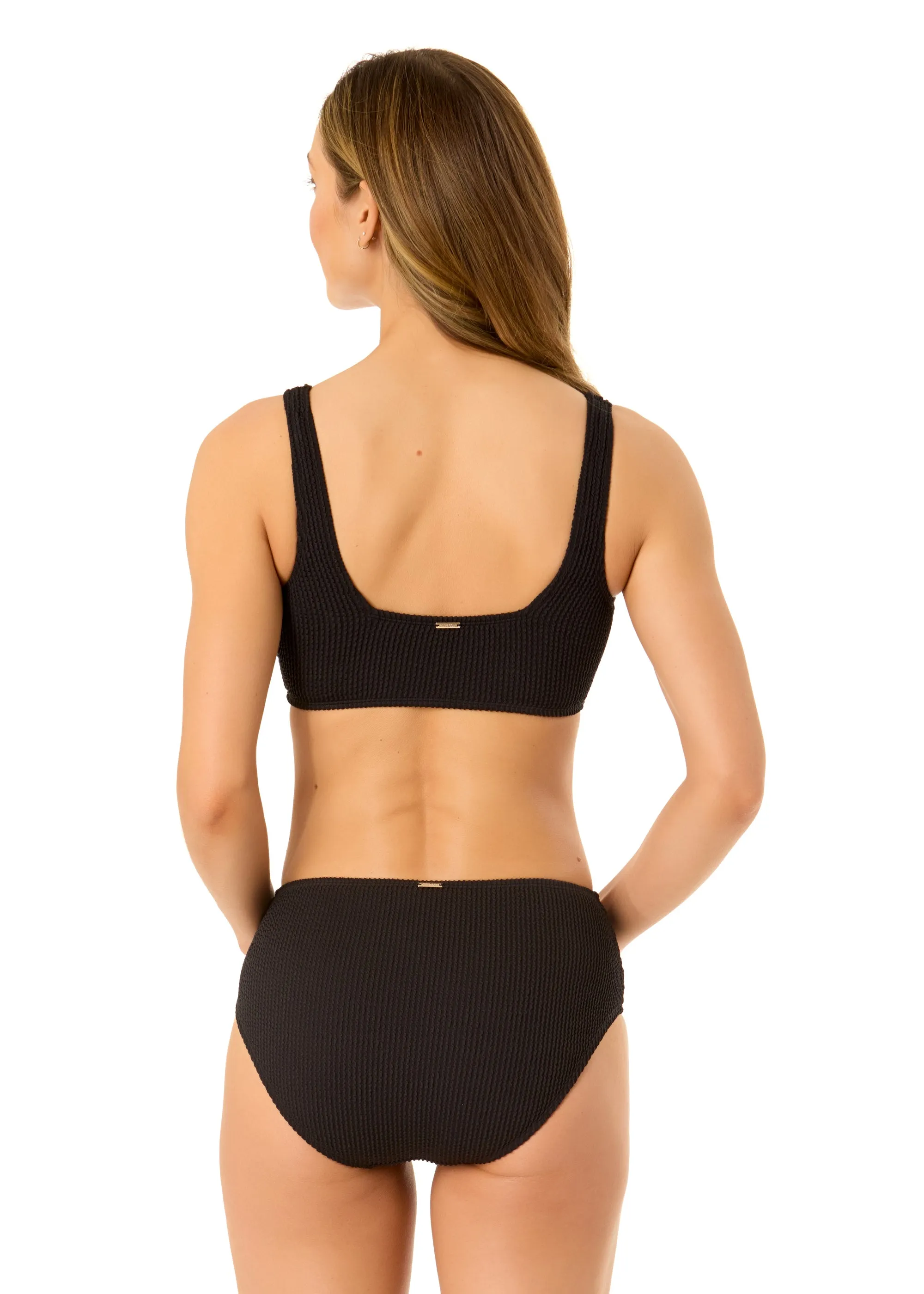 Women's Live In Color Textured Classic Square Neck Bralette Bikini Swim Top sold by Anne Cole product image thumbnail 2