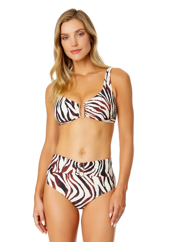 Women's Tiger Dance Ring Front Bikini Swim Top sold by Anne Cole