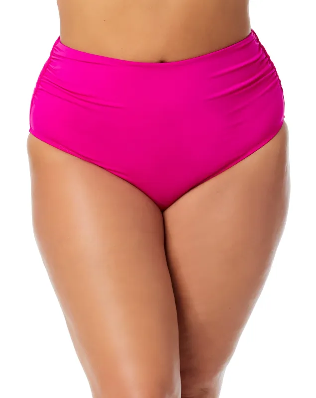 Women's Plus Live In Color High Waisted Shirred Bottom sold by Anne Cole