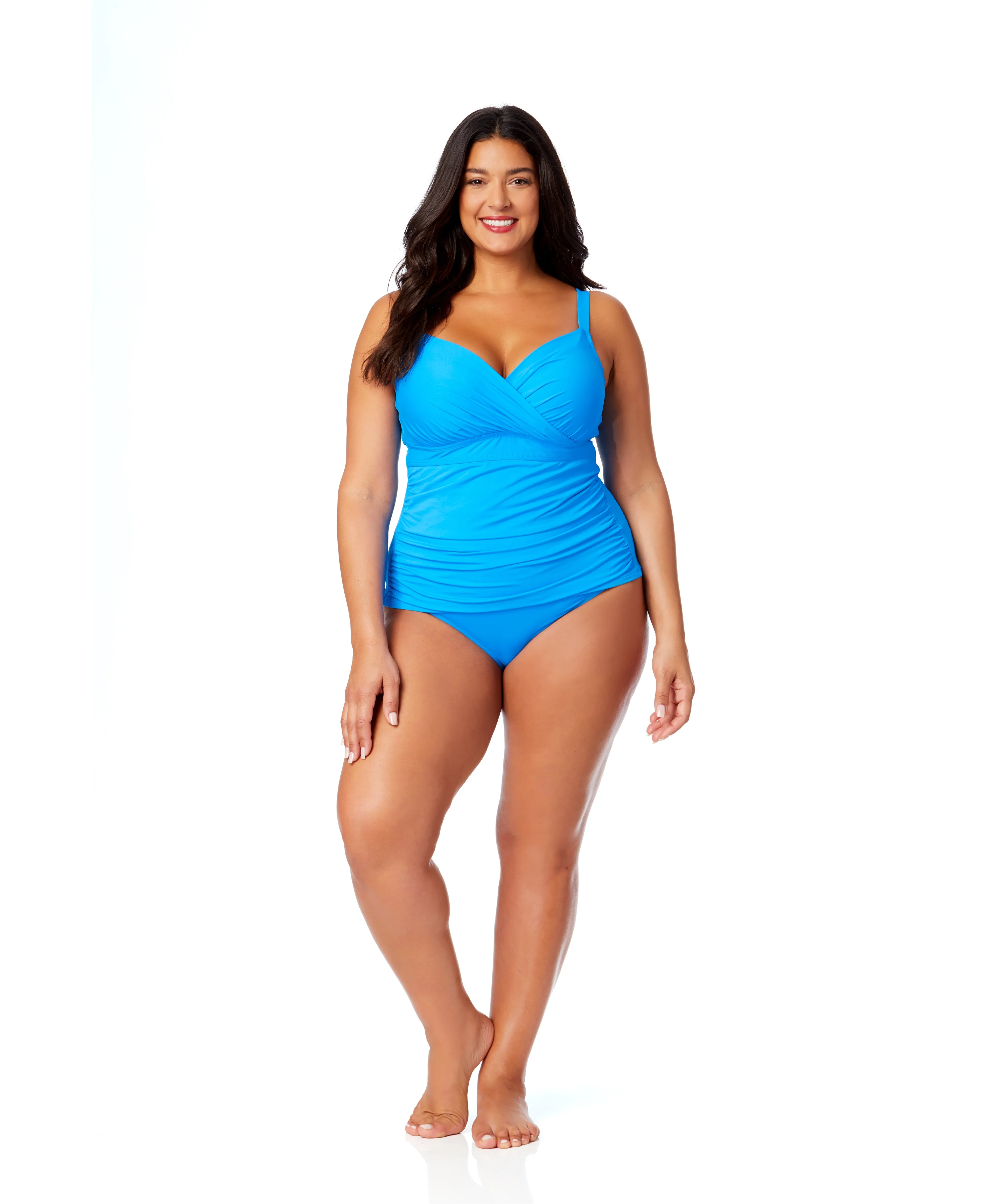 Women's Plus Live In Color Twist Front Underwire Tankini Swim Top sold by Anne Cole product image thumbnail 4