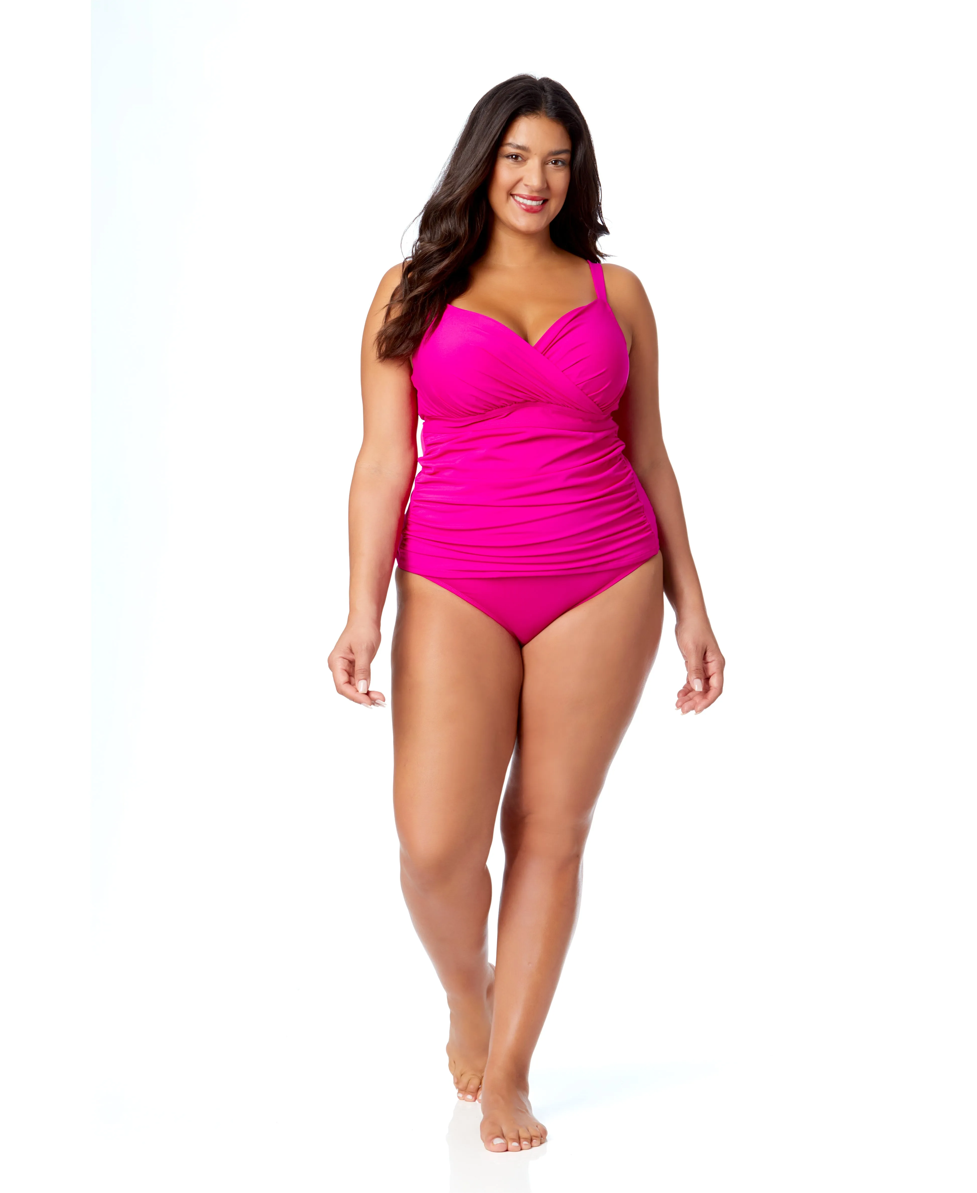 Women's Plus Live In Color Twist Front Underwire Tankini Swim Top sold by Anne Cole product image thumbnail 3