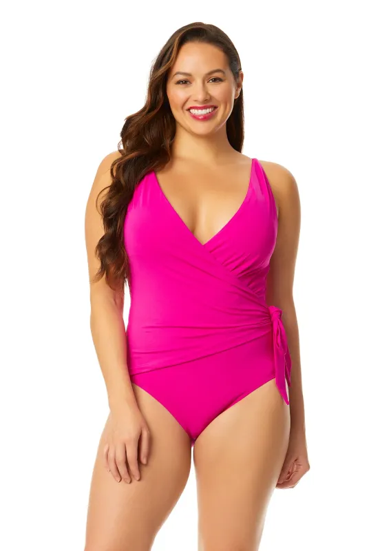 Women's Live In Color Wrap Tie One Piece Swimsuit sold by Anne Cole