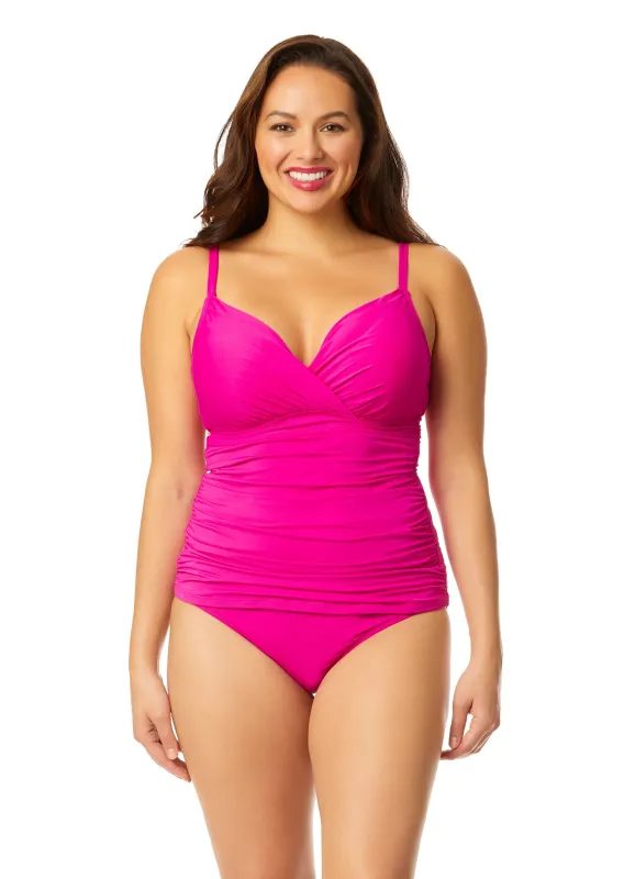 Women's Live In Color Twist Front Underwire Tankini Swim Top sold by Anne Cole
