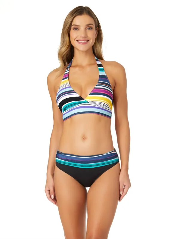 Women's Barcode Stripe Halter Bikini Top sold by Anne Cole
